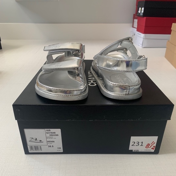 Chanel Metallic Sandals 38.5 (8.5 US) - Picture 4 of 4